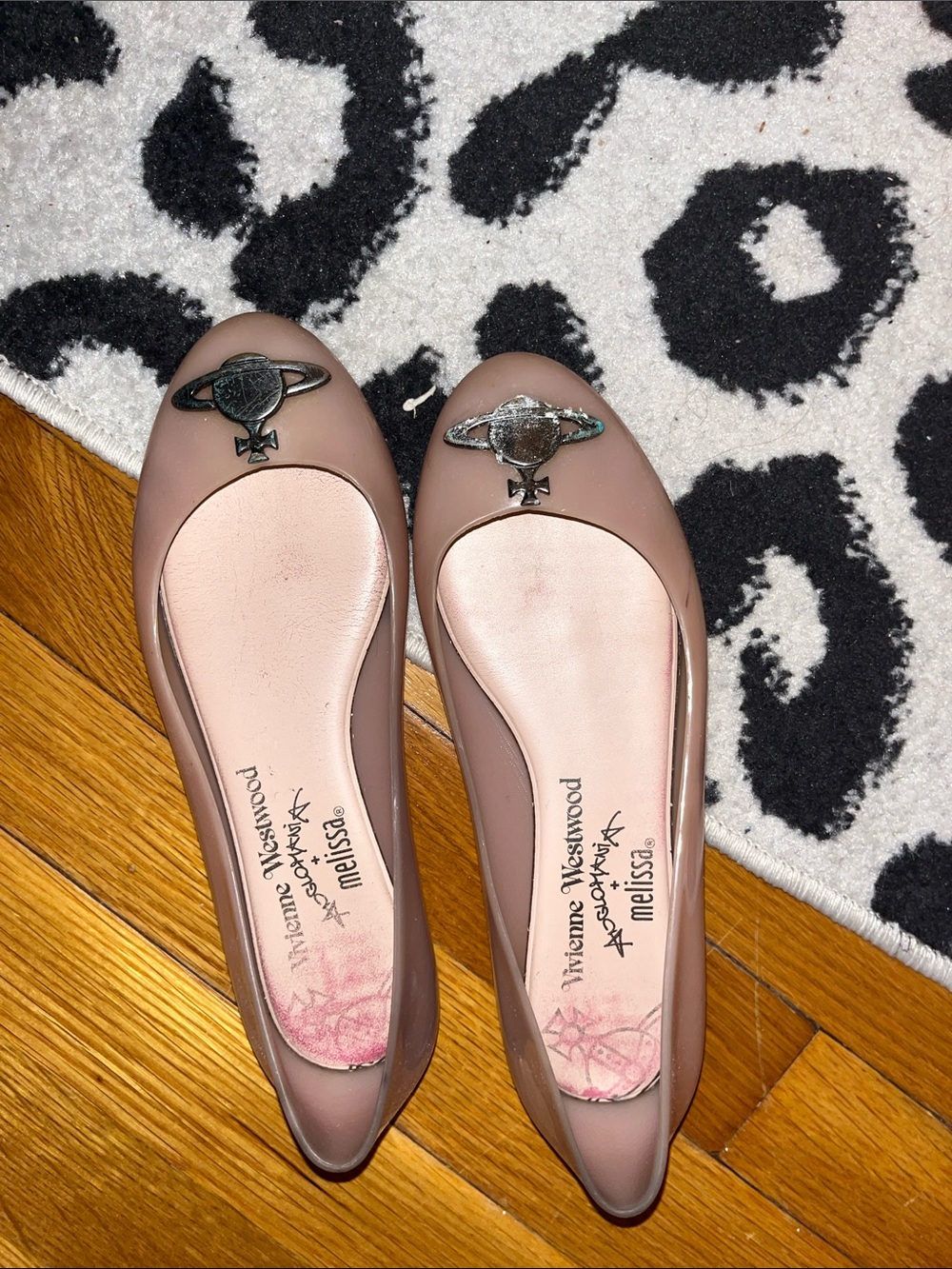 Vivienne Westwood x MELISSA Blush Pink Jelly Ballet Flats with Orb Emblem